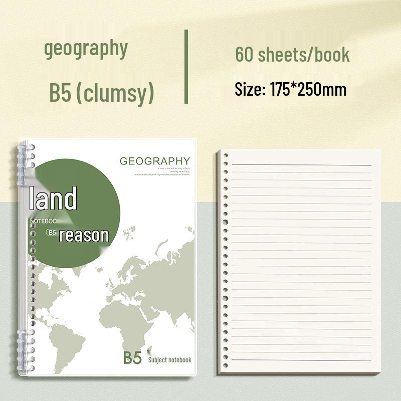 Verdicktes B5 Notizbuch-Set mit losen Blättern für Mittel- & Oberschule - Deckt 9 Fächer ab