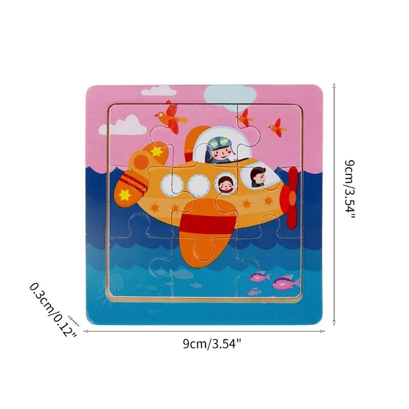 3D Puzzles Cartoon Animals Montessori Game Children Cognitive Jigsaw Puzzle Infant Playthings Educational Toys Ideal for Toddler