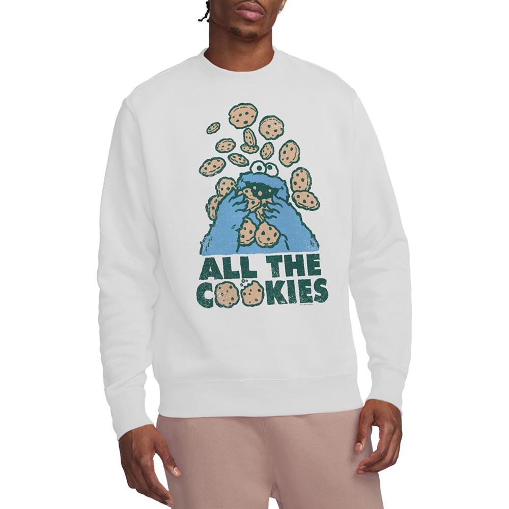 Sesame Street Unisex Adult All The Cookies Cookie Monster Sweatshirt