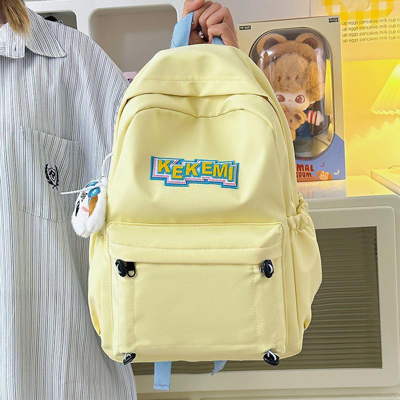 

High-value large-capacity backpack, new primary school student class backpack, junior high school student spine backpack, student schoolbag жовтий
