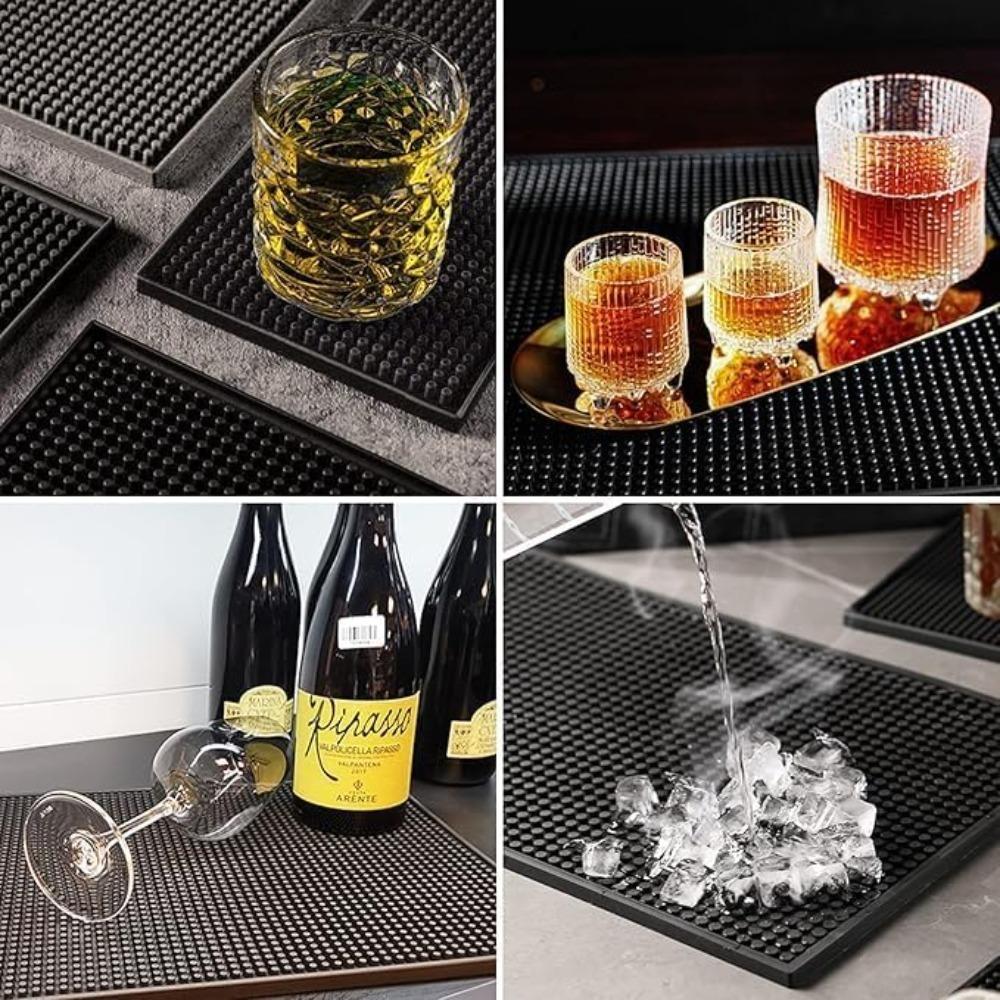 Non Slip Rubber Bar Mat Heat Resistant Dish Drying Mat Countertop Cup Mat for Bartending Cafe Mats Home Kitchen Supplies