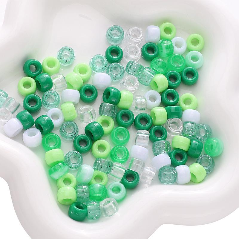 9x6mm Mixed Style Acrylic Barrel Beads for DIY Bracelet & Necklace Making