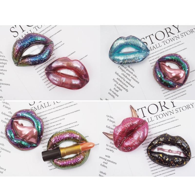Mouth Lip Shape Candle Silicone Mold for Hand-made Desk Decorations Gypsum Epoxy Resin Candle Silicone Baking Mould