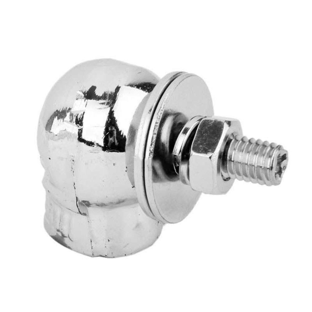 2Pcs Motorcycle Skull License Plate Frame Bolts Screws Auto License Plate Screws Car Truck Fastener Cap Bolts For Any 6mm Bolts Stem Caps1