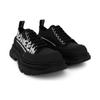 Alexander McQueen Tread Slick Low Lace Up Canvas Graffiti 'Black White' Women's 676711W4RQ21006