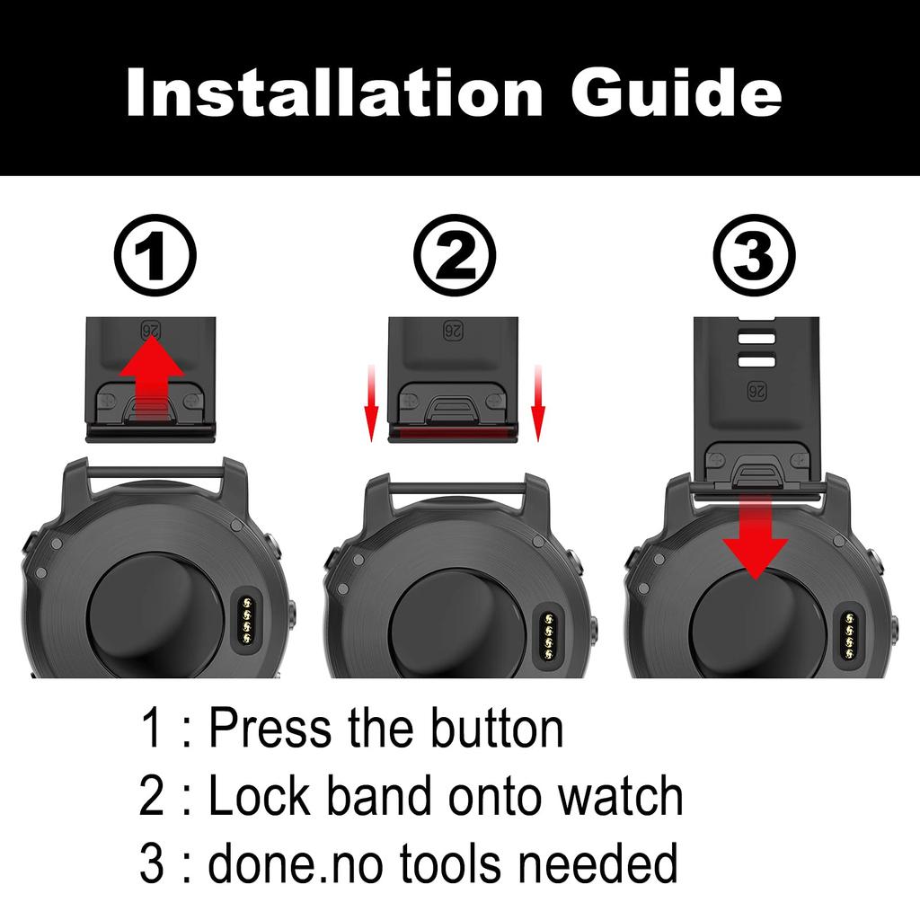 22mm 26mm Silicone Band For Garmin Fenix 8 7 7X Pro 6 6X Watch Strap Quatix 8 7X 3/Tactix8/Instinct 3/970 965 QuickFit Bracelets