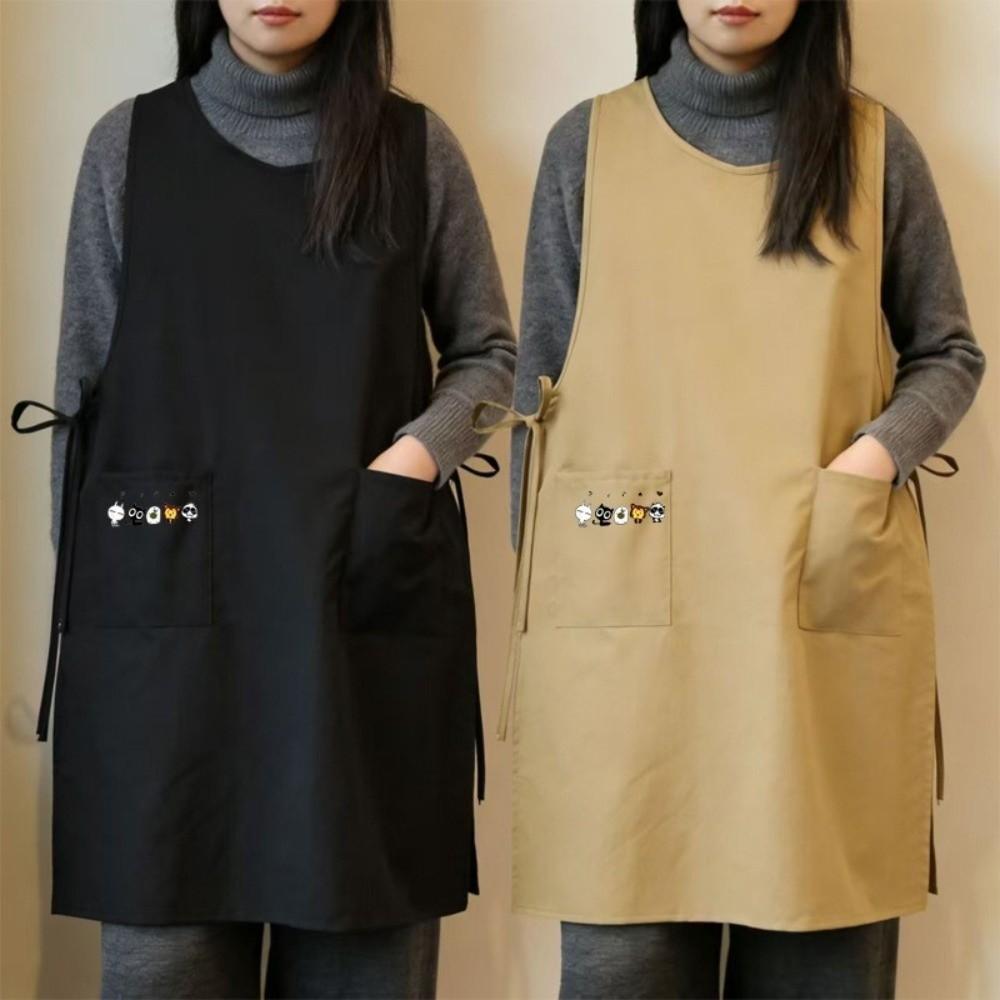 Waterproof Long Vest Apron with Pockets Pinafore Aprons New Painting Apron Kitchen Use