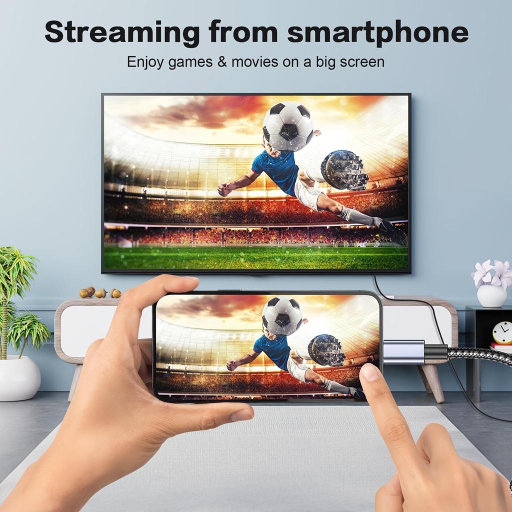 Type-C to HDTV 4K High Definition Adapter Cable for Laptop, Mobile Phone, Tablet, Projector Screen Casting