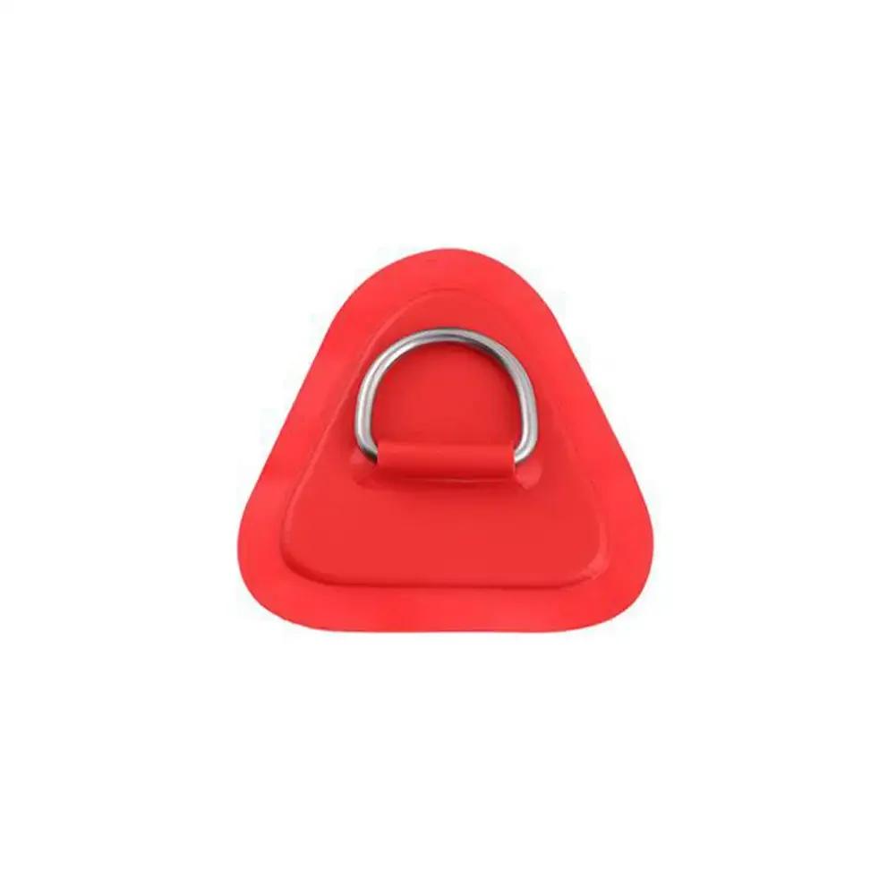 2PCS PVC Boat Patch for Surfboard Dinghy Inflatable Boat Canoe with Stainless Steel Triangle D Ring Pad Deck Rigging Accessory