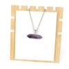 Creative Natural Stone Crystal Amethyst Agate Hexagonal Column Hexagonal Prism Six Pendant Necklace N668