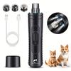 Dog Nail Grinder with 3 LED Lights, Powerful 2-Speed, Super Quiet, Dog Nail Trimmer, USB Rechargeable, Pet Nail Clippers, for Large Medium Small Dogs