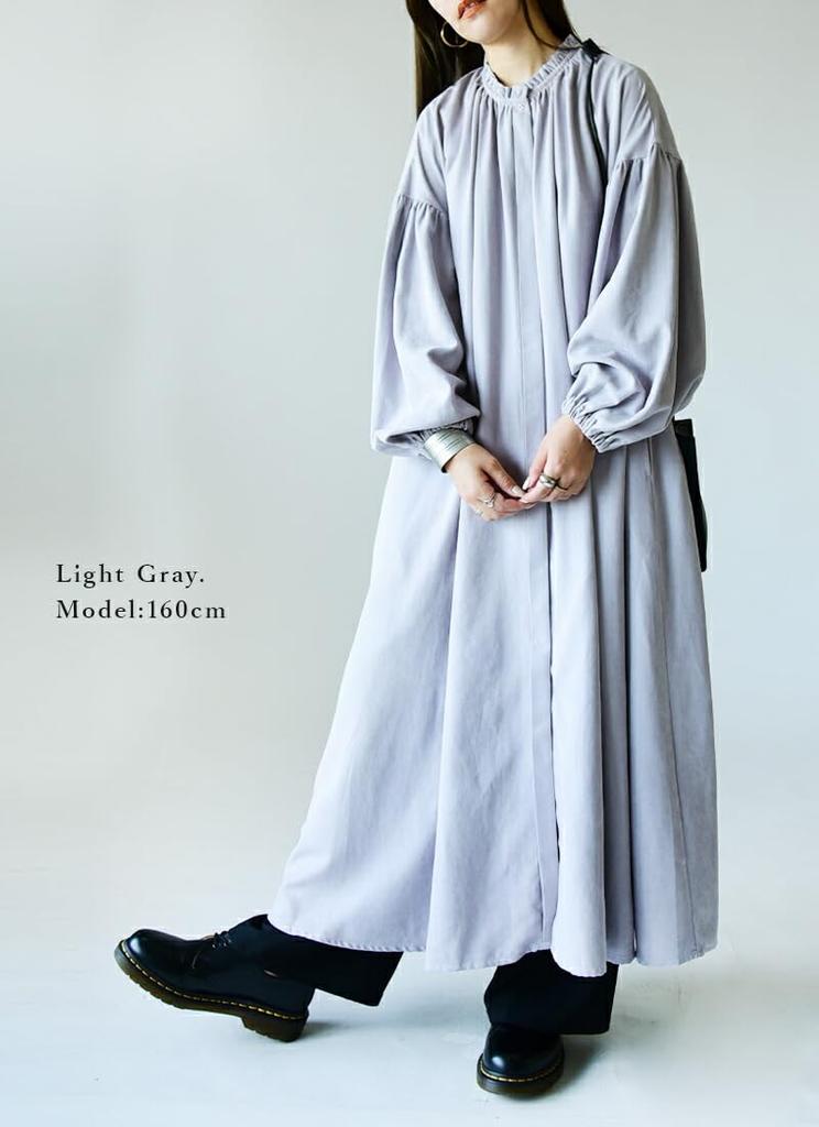 Andit Corduroy Ruches Geplooide Blouse Lang Volumineus Maten 92 Lichtgrijs Damesjurk, Mouwen, A-lijn, Mouwen, M-L,