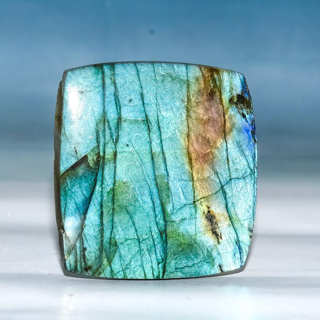 Labradorite 4.6x4.9mm Natural Cabochon Fine Loose 162.35Cts. Y4o83