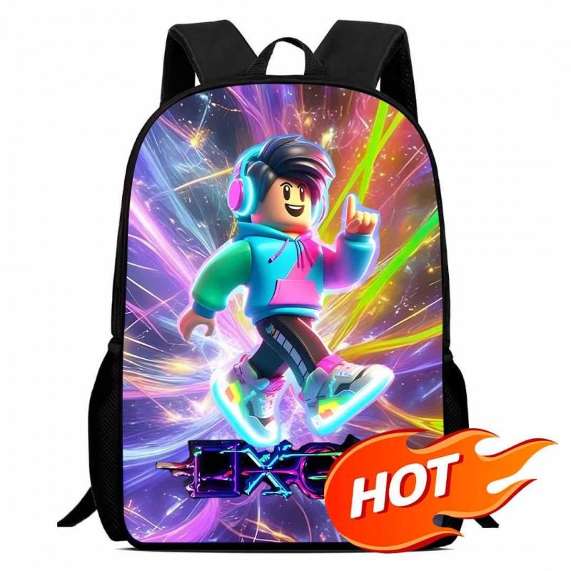 Roblox Printed Kids Backpack School Lightweight Ergonomic Dual-Shoulder Bag Boys Girls Grade 1-2 Students