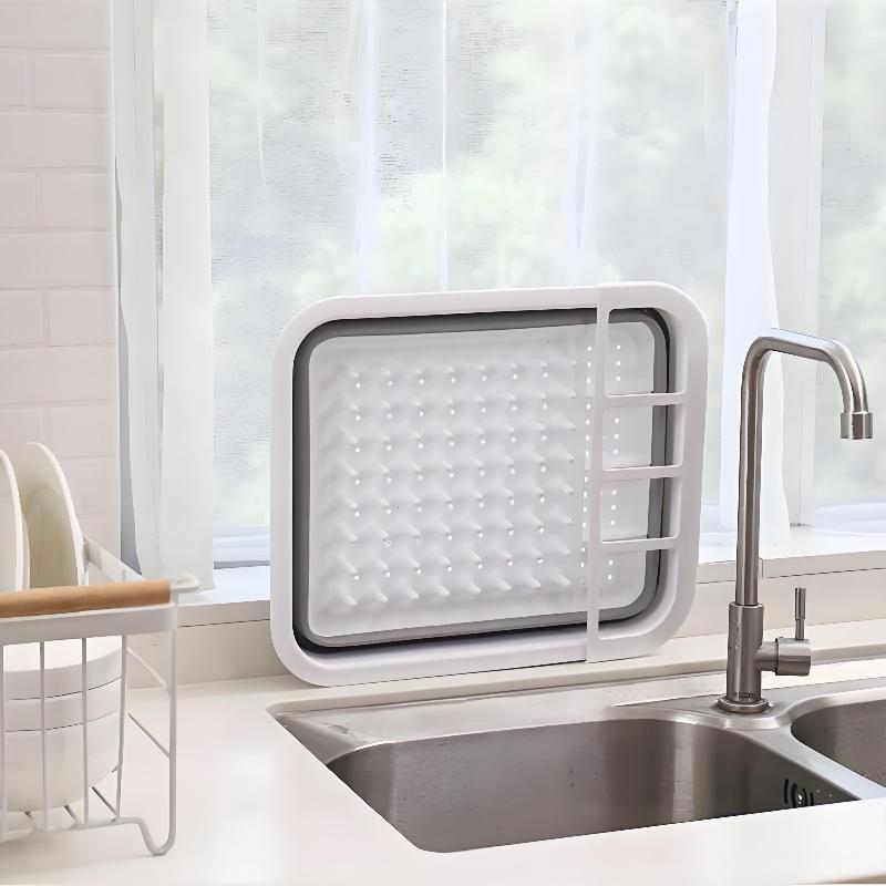 Foldable Dish Rack Space Saving Countertop Organizer Foldable Cutlery Rack Portable Kitchen Storage Drying Solution