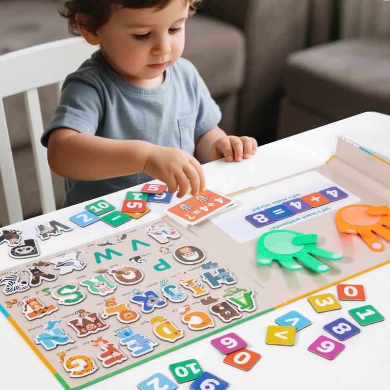 Magnetic Alphabet Montessori-Inspired Preschool STEM Toys Finger Operations ABC Spelling Game Toddler Learning Early Education