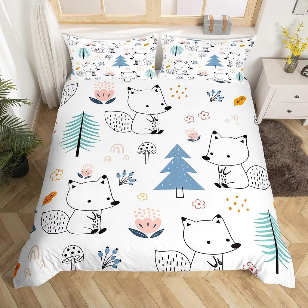 Cartoon Dinosaur Down Comforter Set Bedding Set 3-piece Duvet Cover Set
