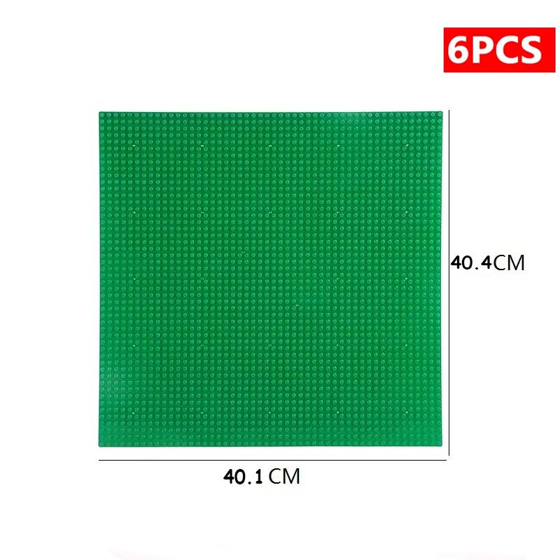 6PCS Classic Base Plates Blocks 32x32 32x16 50x50 Dots ABS Plastic Building BasePlates Bricks Assembly City Road MOC  City Toys