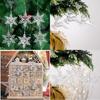 Elegant Transparent Snowflake Christmas Tree Ornaments Creative Reindeer Hanging Decorations