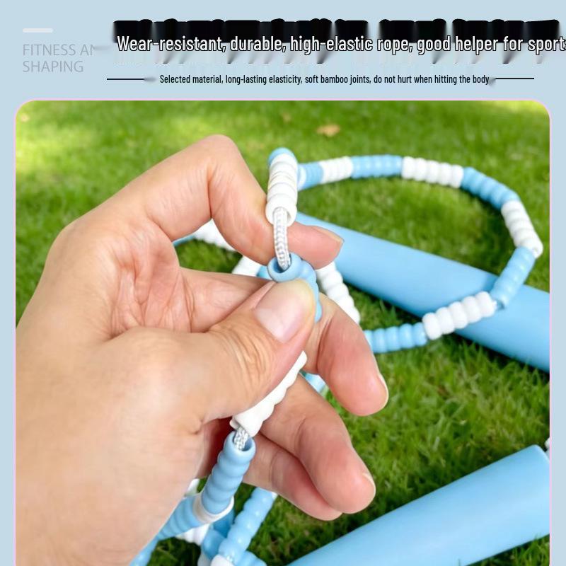 Cartoon Bamboo Joint No-Knot Jump Rope for Kids: Ideal for Schools and Kindergartens