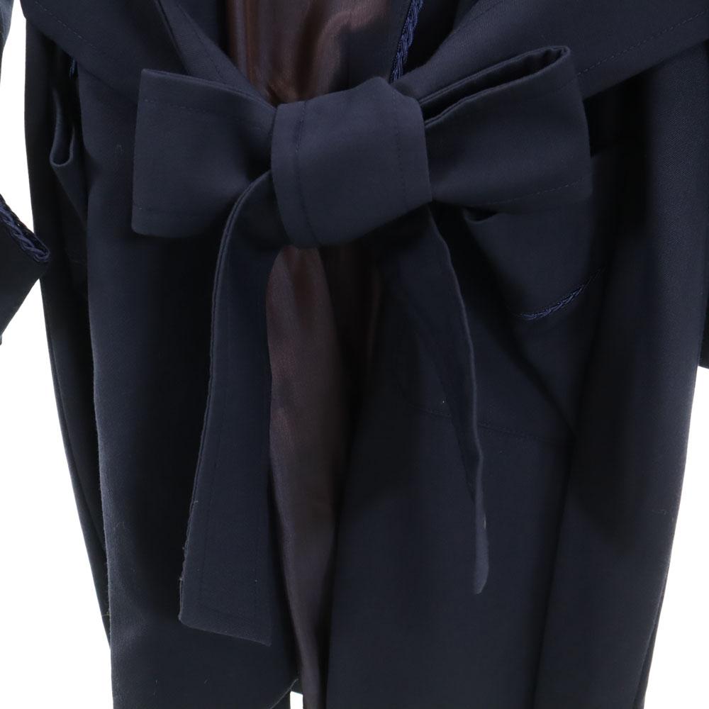CELINE wool Long sleeve Gown coat Navy system Women Used