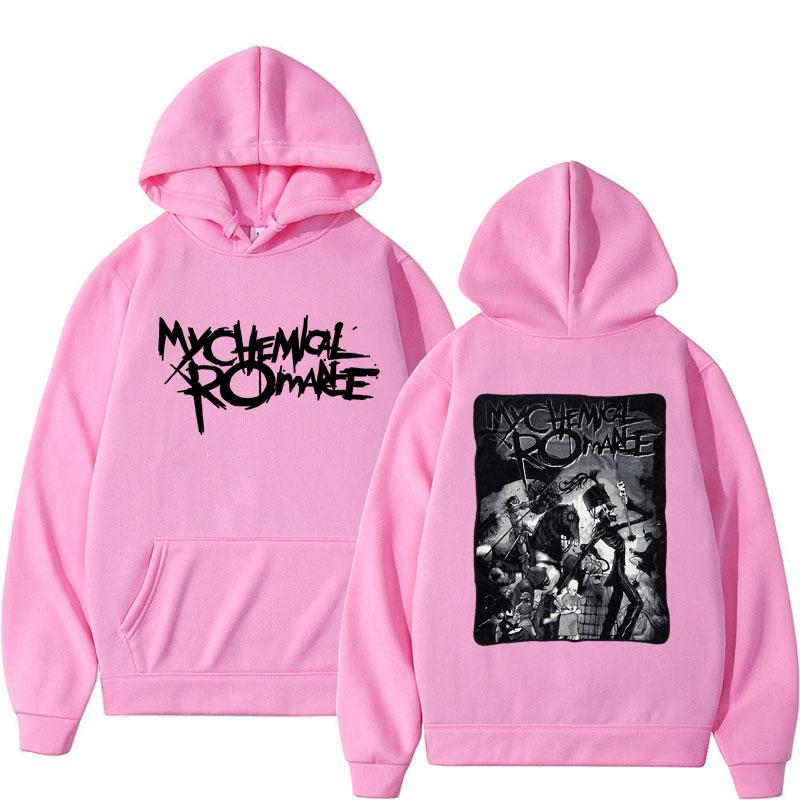 My Chemical Romance Hoodies Men's Black Parade Gothic Retro Emo Rock Harajuku Long Sleeve Fleece Oversized Pullove