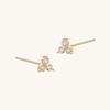 LUNNE 14k Mini Cubic Blossom Earrings (14k Gold) A03