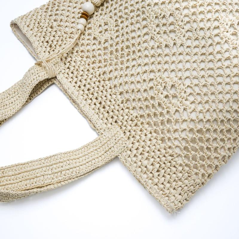New Hollow Straw Bag Women's Versatile Hand-woven Bag Large Capacity Shoulder Tote Bag Seaside Vacation Beach Bag