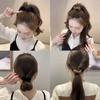 1pcs 5Colors Bow Hair Ring Flocking Tie Ponytail Hair Circle colourful hair band  Girl Accessories