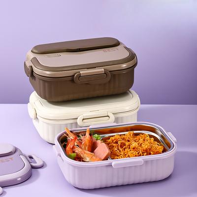 304 Stainless Steel Insulated Lunch Box Square Insulated Microwave Oven Students Can Bring Cover Food Grade Bento
