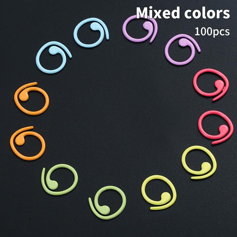 100 STÜCKE Bunte Maschenmarkierer Stricken Häkeln Abschließbare Maschenmarkierer Metall Maschennadel Clip Zähler Häkeln Nähzubehör