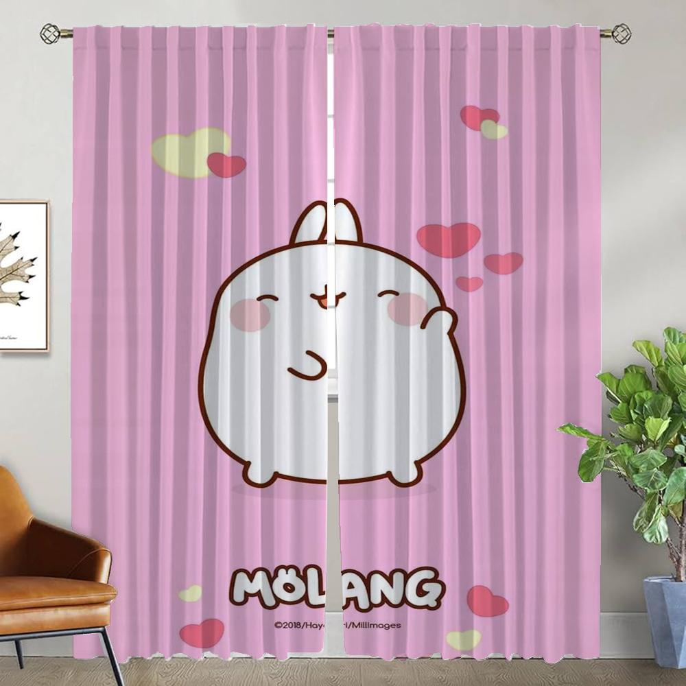 Anti-mosquito Kitchen Curtains for Bedroom Molang Blackout Curtain for Room 2 Panel Shades Partition Home Interior Curtains