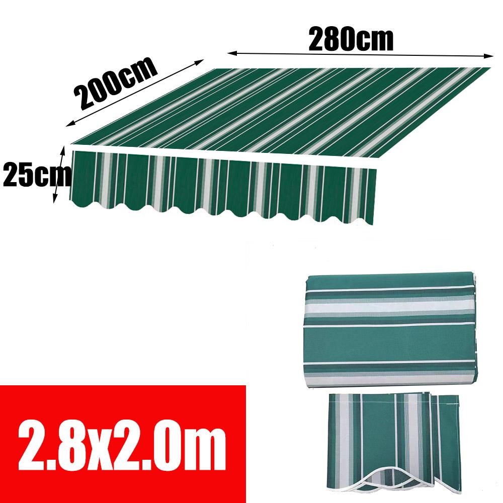 Patio Awning Retractable Canopy Replacement Waterproof Fabric 12x10Ft Deck Shelter Top Fabric Shade Sail Fashion Stripes