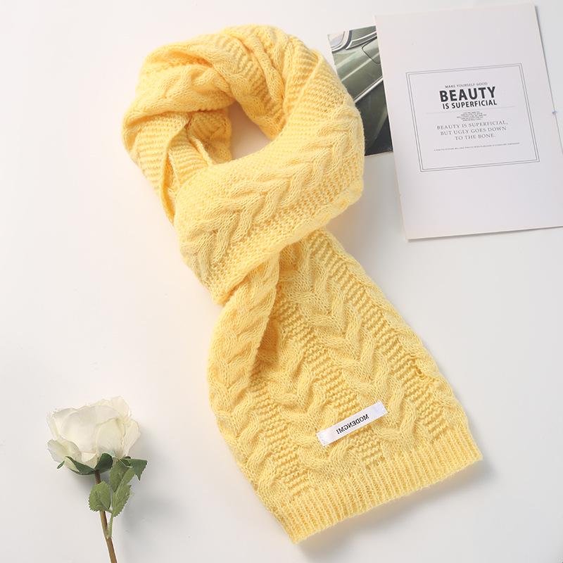 2025 Unisex Korean Style Soft Knitted Wool Neck Warmer for Students and Couples - Versatile for Autumn and Winter