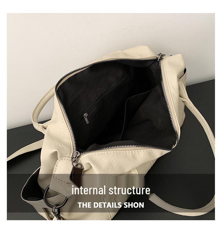 Women's Retro Trendy Large Capacity Boston Bag - Versatile Casual Shoulder Crossbody & Handheld Bag