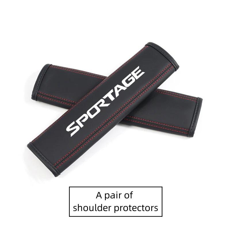 QAXS4 Leather Car Seat Pillow Neck Headrest Protect Auto Seat Belt Shoulder For Kia Sportage 4 2016-2018 2019 2020 2021 Accessories