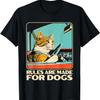 Funny Cat Lover - Rules Are Made for Dogs Driving Cat T-Shirt(6)