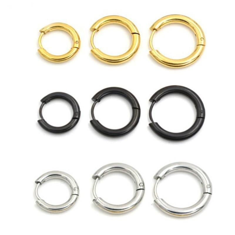 18K Roestvrij Staal Ronde Hoepels: Unisex Niche Design Titanium Oorbellen