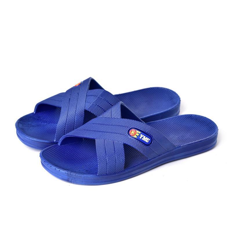 

Удобные мужские и женские дышащие тапочки из ПВХ с перекрестным носком, износостойкий полый дизайн для лета 41 синий