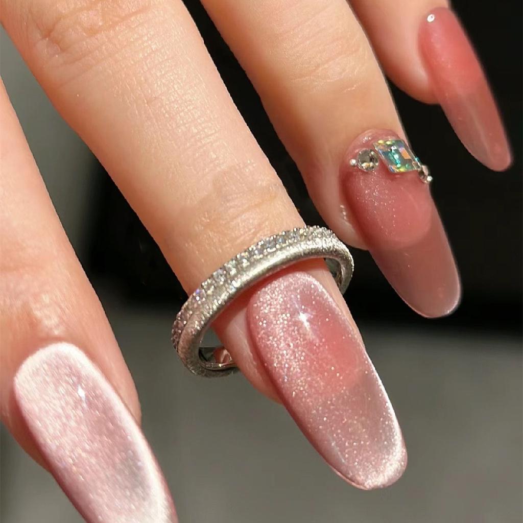 Vintage Light Luxury Matte Brushed Rings for Women   Single Row Diamond Circle Exquisite Couple Style Ring Fine Jewelry
