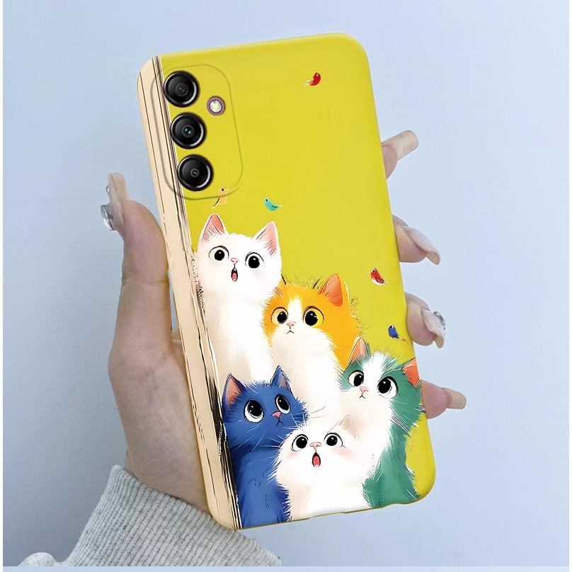 For Samsung Galaxy A14 4G Case A145 Soft TPU Silicone Cover Cute Astronaut Panda Phone Case For Samsung A14 5G A146B Coque Funda