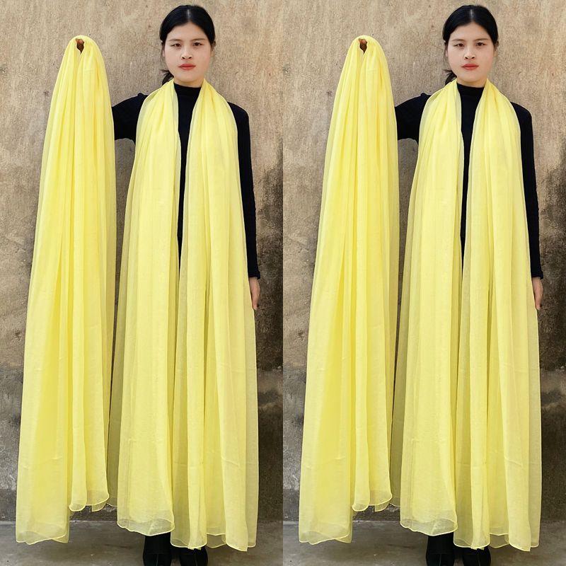Extra Large Size Shawl Solid Color Scarf Women's Fashion Scarf Chiffon Dance Scarf Sunscreen Beach Towel, Max. Size Is 3*1.5m (±5-10cm Errors)