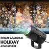 5V Outdoor Snowflake Pattern Projection Light USB Powered Rotating Light Christmas Day Atmosphere Decoration Stage Lights