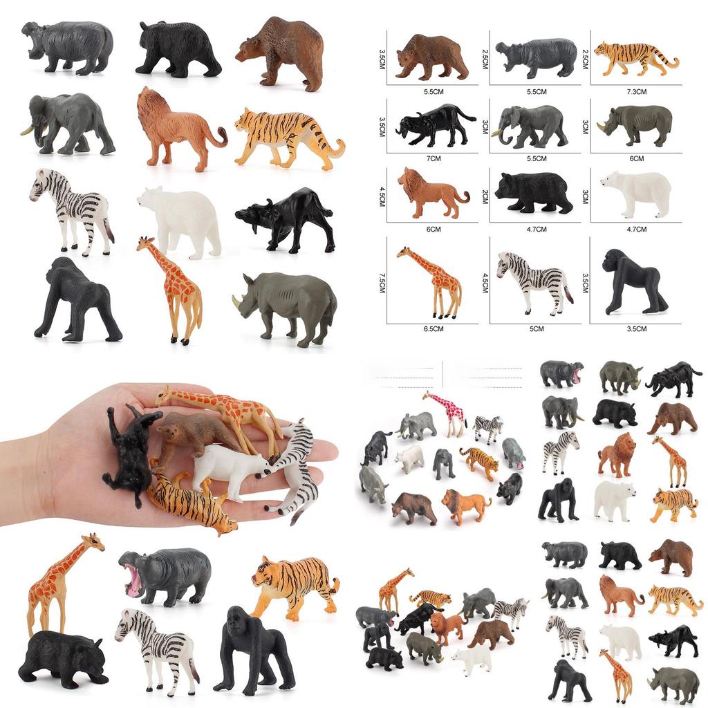 12pack Pvc Wild Animal Models For Kids Learning And Creative Play