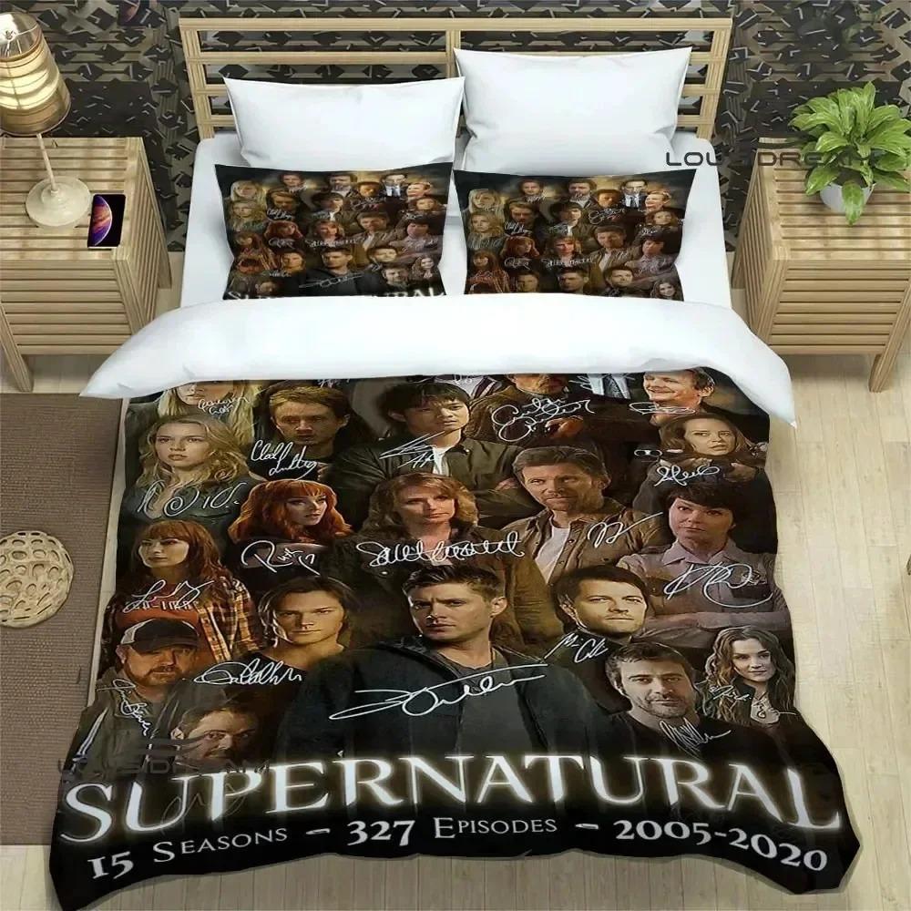 Supernatural Die Jagd beginnt Bettwäsche-Set Schlafzimmer Weich Modern Bettüberwürfe Bequem Kinder Bettbezug Deckenbezug Und Kissenbezug