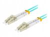 Patchcord światłowodowy Lanberg MM LC/UPC-LC/UPC DUPLEX 3.0mm OM3 50/125 LSZH 1m aqua