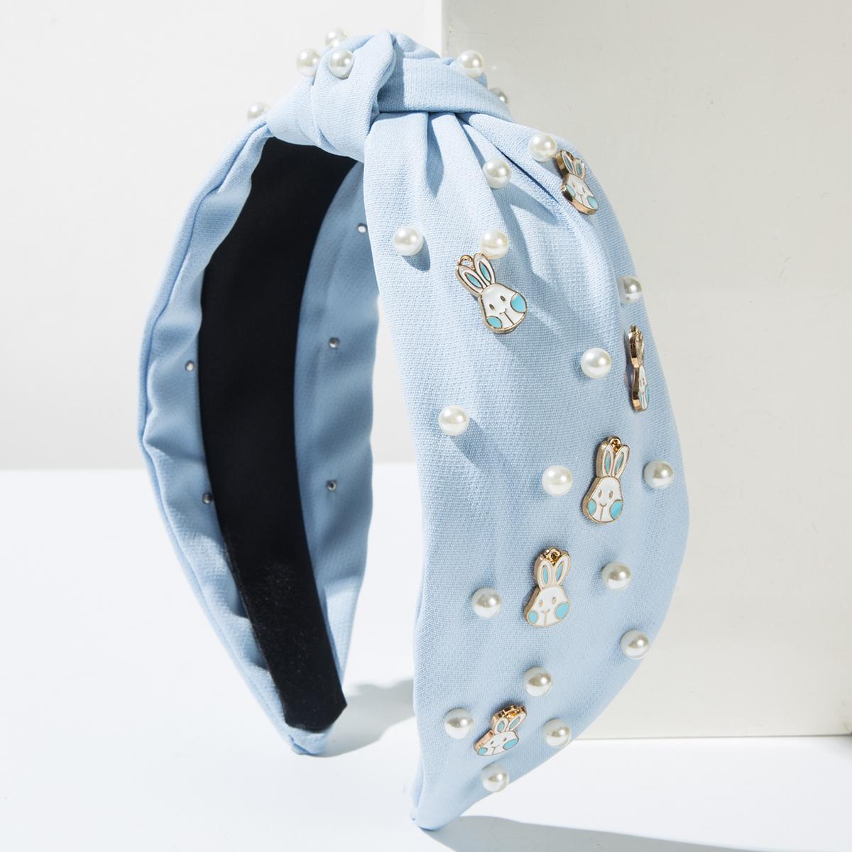 

Новая Пасхальная Повязка на Голову Персонализированная Повязка для Волос из Сплава с Бусинами и Кроликом Декоративная Повязка на Голову Сладкий Праздничный Аксессуар для Волос Hairbands