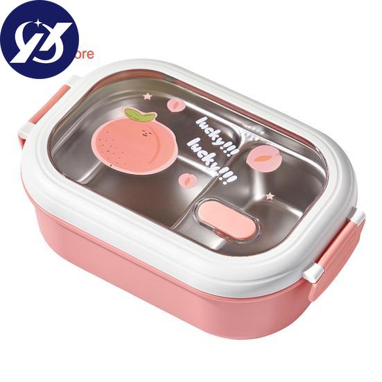 1000 ml Lunchbox, mikrowellengeeignet, großes Fassungsvermögen, hitzebeständiges Fach, Obstdruck, Studenten-Bento-Box, Firmengebrauch