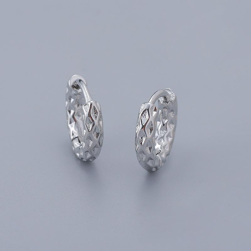 ANENJERY Women'S Fashion Jewelry Heart Circle Huggie Hoops Earrings Female Minimalist Hip Hop Ear Buckles