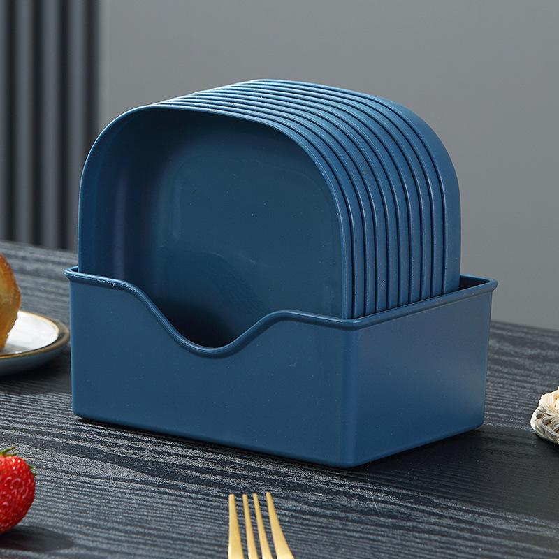 Spit Bone Plate Household Food Grade Fruit Plate Light Luxury High-End Dining Table Garbage Bone Plate Desktop Fruit Snack Fruit Plate